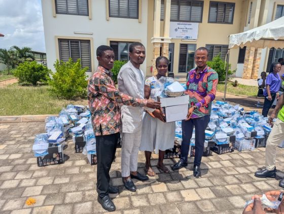 Ghana Enterprises Agency and Mastercard Foundation donates food processing equipment to beneficiaries in the District.